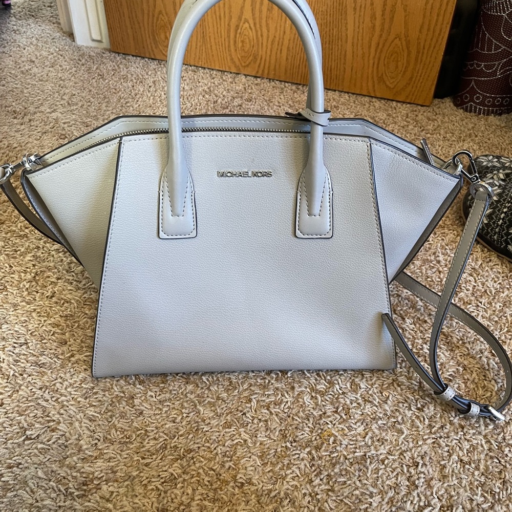 Michael Kors grey purse.